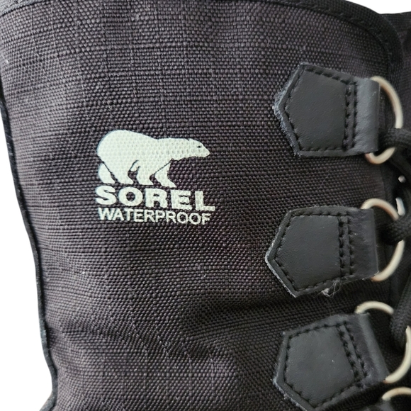 Sorel Women’s Winter Boots US 8 Waterproof Black Ivory Lace-Up - Picture 3 of 12